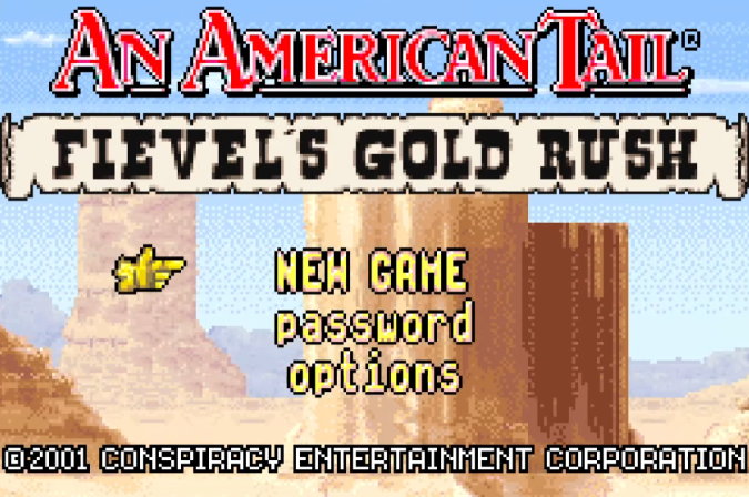 An American Tail Fievels Gold Rush Title Screen